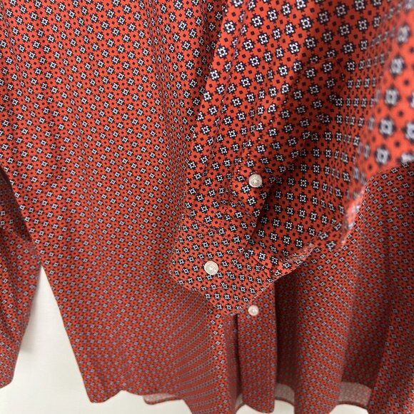 Ariat Shirt Red Relentless Geometric Flip Cuffs Western Rodeo  Ranch Cowboy LRG - Picture 5 of 12